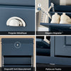 SoBuy FSR94-B – Armoire à Chaussures Slim 24 cm – 3 Abattants, Tiroir et Crochet – 12 Paires – Bleu FSC®
