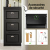 SoBuy FSR94-SCH Armoire à Chaussures 3 Abattants, Rangement 12 Paires pour Entrée Couloir – 53x24x117 cm, Noir