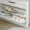 SoBuy FSR95-W Banc à Chaussures avec Coussin Rembourré et 1 Abattant Rabattable pour Entrée – 60x30x50 cm, Blanc