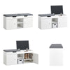 SoBuy FSR96-W Meuble Chaussure Banc à Chaussures avec Coussin Rembourré, 2 Portes, 3 Étagères Réglables – Rangement Chaussures Moderne pour Meuble d’Entrée – 150kg – Blanc 100x34x47cm