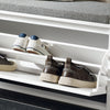 Prévente SoBuy FSR98-L-W Banc à Chaussures avec Coussin Rembourré et 1 Abattant pour Entrée Couloir – 80x26x45 cm, Blanc