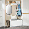 Prévente SoBuy FSR98-L-W Banc à Chaussures avec Coussin Rembourré et 1 Abattant pour Entrée Couloir – 80x26x45 cm, Blanc