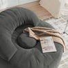 SoBuy FST100-DG Fauteuil de Salon en Velours Côtelé avec Repose-Pieds – Dossier Inclinable, Relax – 110×125×65 cm, Gris Foncé