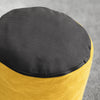 SoBuy FST100-Y Fauteuil Relax Scandinave en Velours Côtelé Jaune avec Pouf – Dossier Inclinable – 110×125×65 cm, Jaune