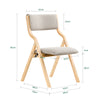 SoBuy FST40-HGx2 Lot de 2 Chaises Pliantes Rembourrées en Bois – Housse Amovible Lavable – Naturel