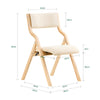 SoBuy FST40-W Chaise Pliante Confortable en Bois – Assise et Dossier Rembourrés – Blanc