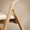 SoBuy FST40-W Chaise Pliante Confortable en Bois – Assise et Dossier Rembourrés – Blanc
