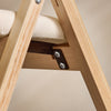 SoBuy FST40-W Chaise Pliante Confortable en Bois – Assise et Dossier Rembourrés – Blanc