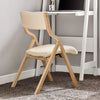 SoBuy FST40-W Chaise Pliante Confortable en Bois – Assise et Dossier Rembourrés – Blanc