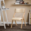 SoBuy FST40-Wx2 Chaises Pliantes Tapissées Lot de 2, Chaise de Réunion en Bois avec Assise Rembourrée, Chaise Bureau Chaise Pliable Portable pour Cuisine, Bureau, Salon, Économie d'Espace Blanc