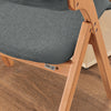 Prévente SoBuy FST92-SGx2 Lot de 2 Chaises Pliantes Rembourrées en Bois – Gris Foncé