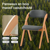 SoBuy FST92-SG Chaise Pliante Rembourrée en Bois – Gris Foncé