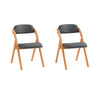 Prévente SoBuy FST92-SGx2 Lot de 2 Chaises Pliantes Rembourrées en Bois – Gris Foncé