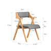 SoBuy FST98-HGx2 Chaise Salle à Manger Pliante en Bois avec Coussin – Chaises de Cuisine et Chaise de Salon Pliable Confortable, Chaises Bois pour Bureau ou Jardin, Gain de Place, Gris
