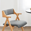 SoBuy FST98-HGx2 Chaise Salle à Manger Pliante en Bois avec Coussin – Chaises de Cuisine et Chaise de Salon Pliable Confortable, Chaises Bois pour Bureau ou Jardin, Gain de Place, Gris