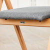 SoBuy FST98-HGx2 Chaise Salle à Manger Pliante en Bois avec Coussin – Chaises de Cuisine et Chaise de Salon Pliable Confortable, Chaises Bois pour Bureau ou Jardin, Gain de Place, Gris