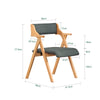 SoBuy FST98-SG Chaise Salle à Manger Pliante en Bois avec Coussin – Chaises de Cuisine et Chaise de Salon Pliable Confortable, Chaises Bois pour Bureau ou Jardin, Gain de Place, Gris foncé