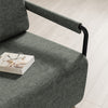 SoBuy FST99-DG Fauteuil Relax en Velours Gris avec Repose-Pieds Indépendant – Salon, Chambre, Bureau – 74×67×78 cm, Gris Foncé