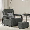 SoBuy FST99-DG Fauteuil Relax en Velours Gris avec Repose-Pieds Indépendant – Salon, Chambre, Bureau – 74×67×78 cm, Gris Foncé