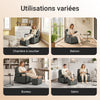 SoBuy FST99-DG Fauteuil Relax en Velours Gris avec Repose-Pieds Indépendant – Salon, Chambre, Bureau – 74×67×78 cm, Gris Foncé