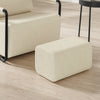 SoBuy FST99-MI Fauteuil Velours Confortable Design Industriel – Structure Métallique – 59×74×78 cm, Blanc Crème