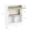 Prévente SoBuy FWT104-WN Bureau Gaming Compact avec Plateau Rabattable et Rangement Intégré, 81kg, pour Chambre, Home Office ou Studio – 70x57x85 cm, Blanc et Naturel