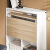 Prévente SoBuy FWT104-WN Bureau Gaming Compact avec Plateau Rabattable et Rangement Intégré, 81kg, pour Chambre, Home Office ou Studio – 70x57x85 cm, Blanc et Naturel