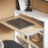 Prévente SoBuy FWT104-WN Bureau Gaming Compact avec Plateau Rabattable et Rangement Intégré, 81kg, pour Chambre, Home Office ou Studio – 70x57x85 cm, Blanc et Naturel