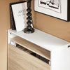 Prévente SoBuy FWT104-WN Bureau Gaming Compact avec Plateau Rabattable et Rangement Intégré, 81kg, pour Chambre, Home Office ou Studio – 70x57x85 cm, Blanc et Naturel