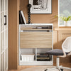 Prévente SoBuy FWT104-WN Bureau Gaming Compact avec Plateau Rabattable et Rangement Intégré, 81kg, pour Chambre, Home Office ou Studio – 70x57x85 cm, Blanc et Naturel