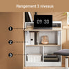 Prévente SoBuy FWT104-WN Bureau Gaming Compact avec Plateau Rabattable et Rangement Intégré, 81kg, pour Chambre, Home Office ou Studio – 70x57x85 cm, Blanc et Naturel