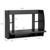 SoBuy FWT18-Sch Table Murale Bureau avec Étagère intégrée Armoire de Rangement Murale
