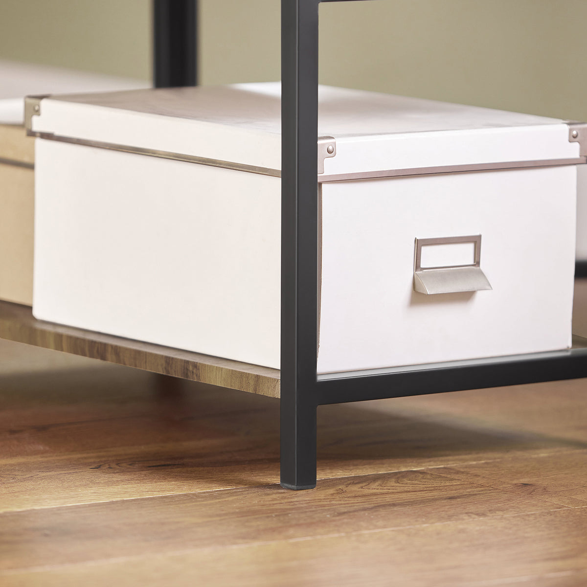 SoBuy FWT62-N Table Pliante avec 2 Abattants et 3 Étagères de Rangement, Table de Cuisine Salle à Manger Pliable, Économie d'espace, 180 x 60 x 77cm