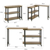 SoBuy FWT83-PF Table d'appoint Rotative, Bout de Canapé à Roulettes, Table Console Mobile avec 2 étagères et 6 roulettes