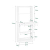 SoBuy FWT92-H-W Bureau Gaming Bureau avec Rangement Table Pliable d'Ordinateur Rabattable Table Gaming Desk Multifonctionnel avec Etagères de Rangement Blanc 64x58x145cm