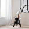 SoBuy HFBT01-SCH Table d'appoint Ronde en Bois Table Basse Ronde Table de Nuit Table de Chevet Bouts de Canapé en Tenons et Mortaises, Noir