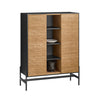 SoBuy HFSB04-SCH Buffet Commode Armoire de Rangement 92 x 40 x 119 cm, Noir Naturel