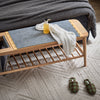SoBuy HFSR02-N Banc à Chaussures Banc de Rangement Bout de lit Etagère à Chaussures Meuble de Rangement avec raccords à Tenon
