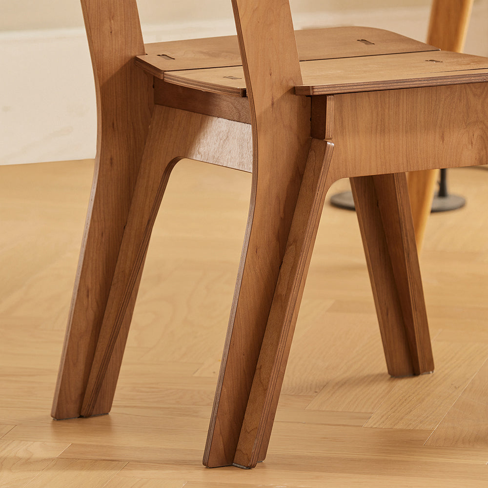 SoBuy HFST01-BR Chaise Design en Bois Confortable Ergonomique Chaise de Salle à Manger avec Dossier Chaise de Bureau en Tenons et Mortaises
