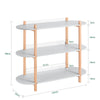 SoBuy HSTR01-H-HG Bibliothèque à 3 Niveaux, Étagère de Rangement, Étagère sur Pied en Bois à 3 Étages, Table d’Entrée, Table Console pour Salon, Bureau, Chambre, 100x33x88cm, Gris