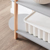 SoBuy HSTR01-H-HG Bibliothèque à 3 Niveaux, Étagère de Rangement, Étagère sur Pied en Bois à 3 Étages, Table d’Entrée, Table Console pour Salon, Bureau, Chambre, 100x33x88cm, Gris