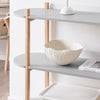 SoBuy HSTR01-H-HG Bibliothèque à 3 Niveaux, Étagère de Rangement, Étagère sur Pied en Bois à 3 Étages, Table d’Entrée, Table Console pour Salon, Bureau, Chambre, 100x33x88cm, Gris