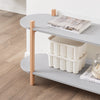 SoBuy HSTR01-HG Étagère de Rangement, Bibliothèque à 2 Niveaux, Table d'appoint en Bois à 2 Étages, Étagère sur Pied, Table Console, Petite Table Basse pour Salon, Bureau, Chambre, 100x33x52cm, Gris