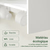 SoBuy KCR09-W Porte-Assiettes Mural avec Étagère et 7 Crochets – 11 Assiettes Ø35 cm, 64×24×71 cm, 10 kg, Blanc