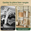 SoBuy KLS03-II-SCH Portant à vêtements télescopique robuste – Penderie ouverte réglable avec tringles pour chambre/dressing, Noir