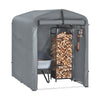 SoBuy KLS11-DG Abri de Jardin, Cabane de Jardin Exterieur Imperméable, abri Moto avec des Crochets, Garage pour Vélo et Outils, Abri Vélo, Rangement et Stockage, Gris, 120x176x163 cm