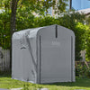 SoBuy KLS11-DG Abri de Jardin, Cabane de Jardin Exterieur Imperméable, abri Moto avec des Crochets, Garage pour Vélo et Outils, Abri Vélo, Rangement et Stockage, Gris, 120x176x163 cm