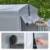 Prévente SoBuy KLS11-K Tuinschuur, tuinhuis voor buiten, waterdicht, motorhuis met haken, garage voor fiets en gereedschap, fietsschuur, opslag en opslag, zilver, 120 x 176 x 163 cm