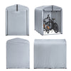 Prévente SoBuy KLS11-K Tuinschuur, tuinhuis voor buiten, waterdicht, motorhuis met haken, garage voor fiets en gereedschap, fietsschuur, opslag en opslag, zilver, 120 x 176 x 163 cm