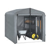 Prévente SoBuy KLS11-L-DG Abri de Jardin, Cabane de Jardin Exterieur Imperméable, abri Moto avec des Crochets, Garage pour Vélo et Outils, Abri Vélo, Rangement et Stockage, Gris, 159x219x165 cm
